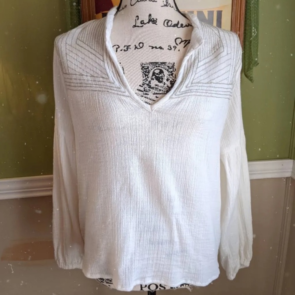 NWT World Market cream blouse